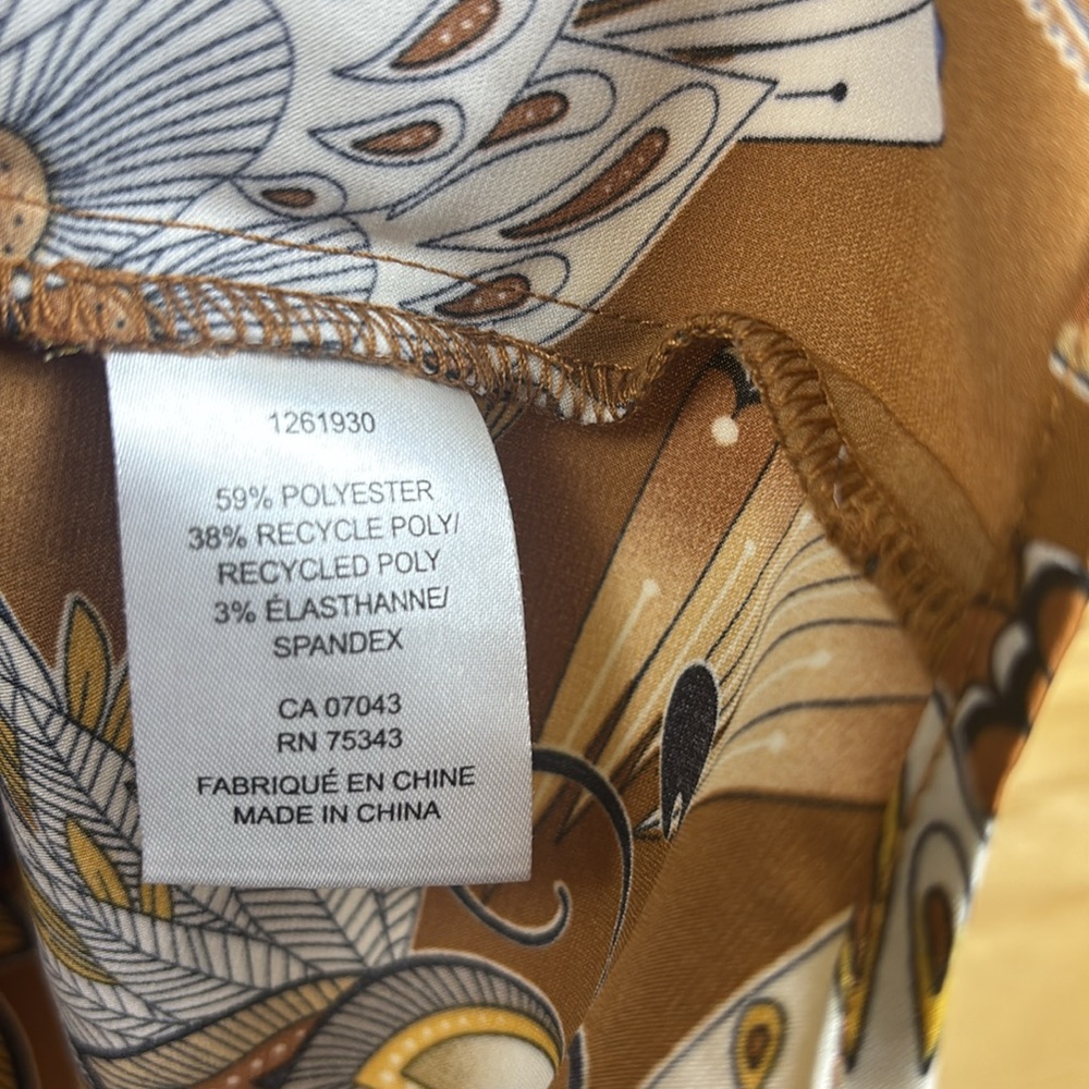 Rachel Zoe Brown Silky Short Sleeve Blouse Top Womens Small - Picture 3 of 4